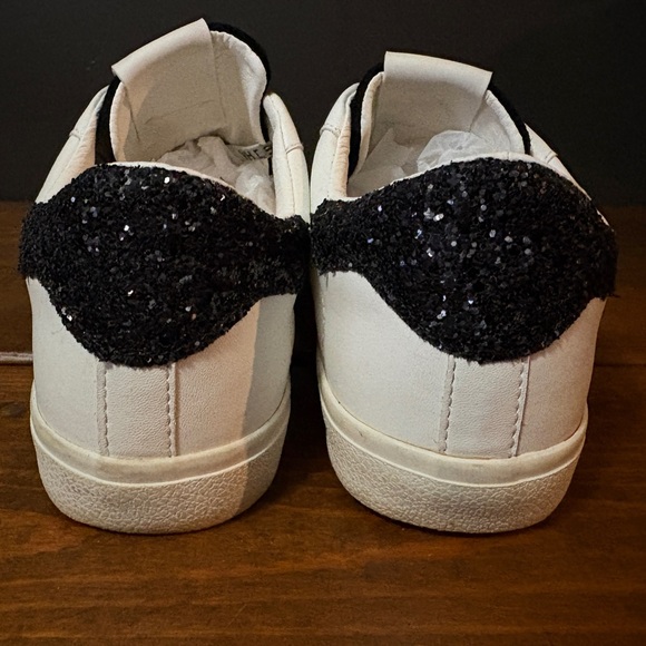 Vintage Havana Women's Gadol Sneakers White with Black Glitter and Suede - Picture 7 of 11